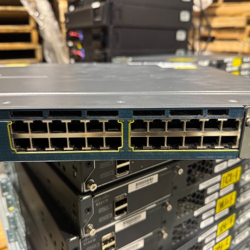 Cisco TWS3750X-3560X (A) | 24-Port Network Switch | Tested & Working | Used - Picture 2 of 6