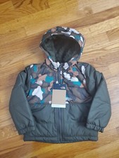 The North Face Baby Boys Reversible Mount Chimbo Jacket New Taupe Green 12/18 M