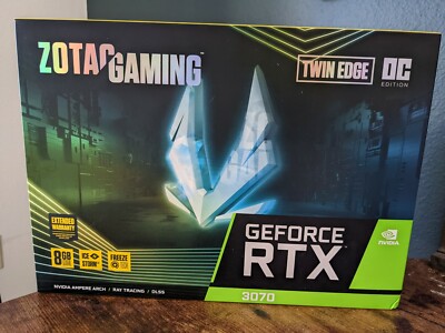 ZOTAC NVIDIA GeForce RTX 3070 8GB GDDR6 LHR Graphics Card (ZTA30700H10PLHR) BNIB
