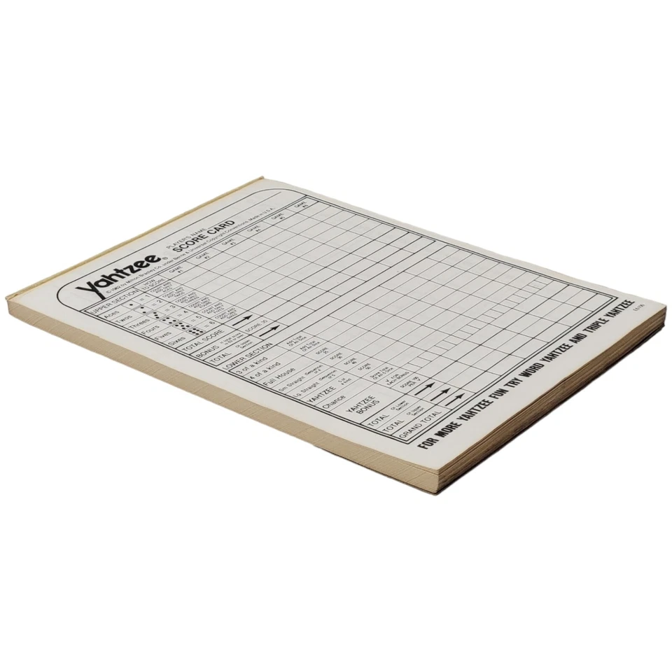 The Original Yahtzee Score Cards E6100 - Milton Bradley 1982 - Image 2 of 4