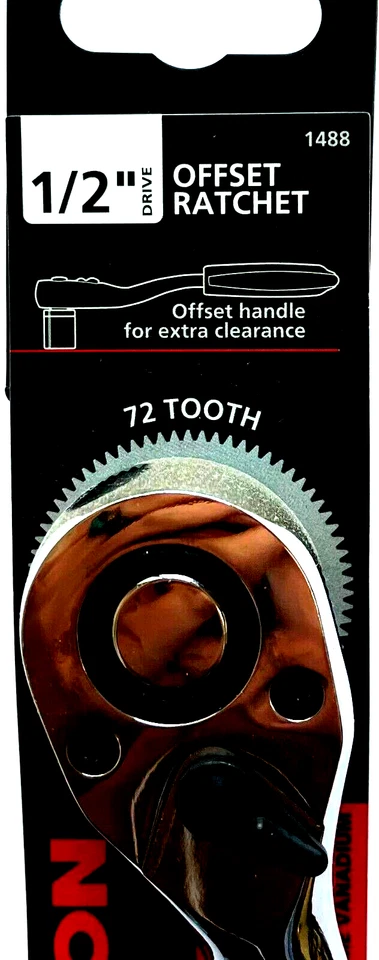 1/2" TRINQUETE DESPLAZADO 72 DIENTES EMPUÑADURA COJÍN - TEKTON 1488 Foto 3 de 4