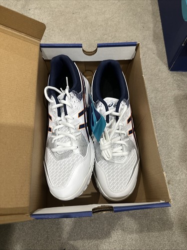 Asics Gel Rocket 9 White/Peacoat Men’s Uk Side 8 (Last Pair) - Picture 6 of 8