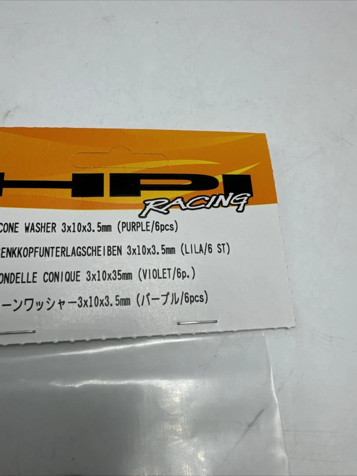 HPI Racing #Z845 Cone Washer 3 x 10 x 3.5mm Purple New In Package - Image 3 of 4