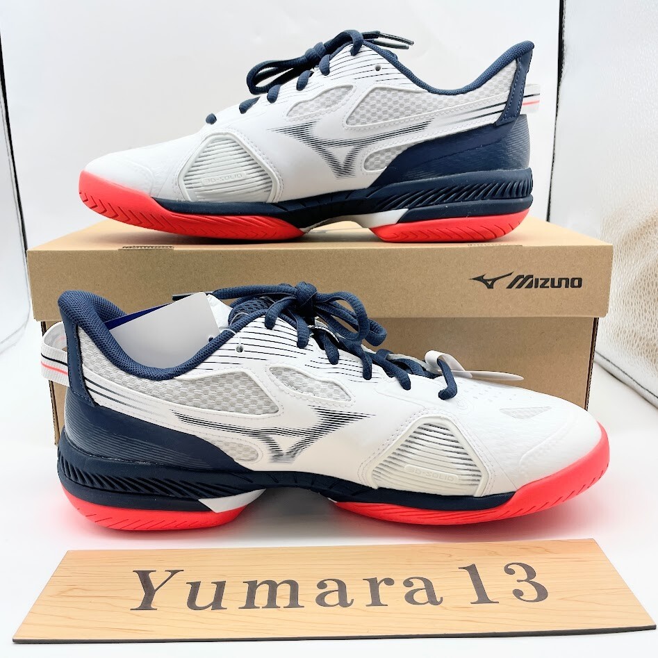 Mizuno Wave Exceed Tour 5 AC Tennis White Navy Coral 61GA2315 14