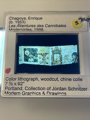 Enrique Chagoya ''Adventures Modern Cannibals Mexican Art 35mm Slide KEYCHAIN 831