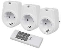 Funksteckdosen Set Comfort 3 Steckdosen + Fernbedienung Steckdosen Smart Home