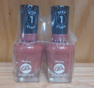 (2 Pack) Sally Hansen Miracle Gel Nail Polish, Multiple Colors 14.7 mL 0.5 fl oz