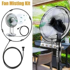 Fan Misting Cooling System Water Mister Brass Nozzles Set Outdoor GardenYard US
