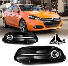 For 2013-2016 Dodge Dart Fog Lights Driving Bumper Lamps+Switch Kit+Bulbs+Bezel