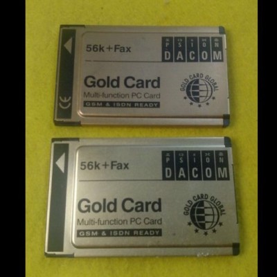 LOT OF 2: Gold Card Global Multi-function PC Card GSM & ISDN READY 56k + Fax 