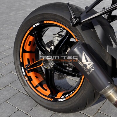 KTM SuperDuke SD 1290 R SDR GT 2020-2025 Felgenaufkleber Orange-White V1