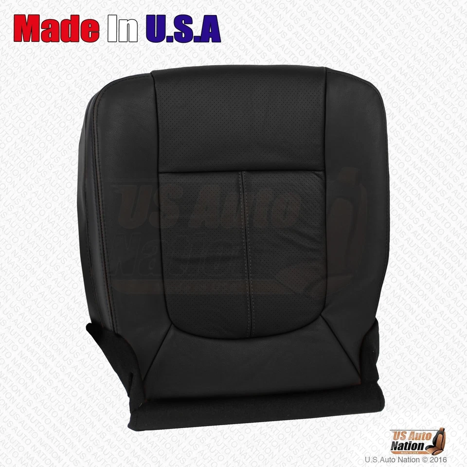 2013 2014 Ford F250 F350 Platinum Driver Bottom Perforated Leather Cover Black - Image 3 of 4