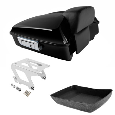 Chopped Trunk Backrest Solo Mount Rack Fit For Harley Sport Glide 2018-2025