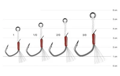 Crochets d'assistance VMC 7117SA TI Light Single Assist Hook tailles 1-3/0 cr... - Photo 1/2