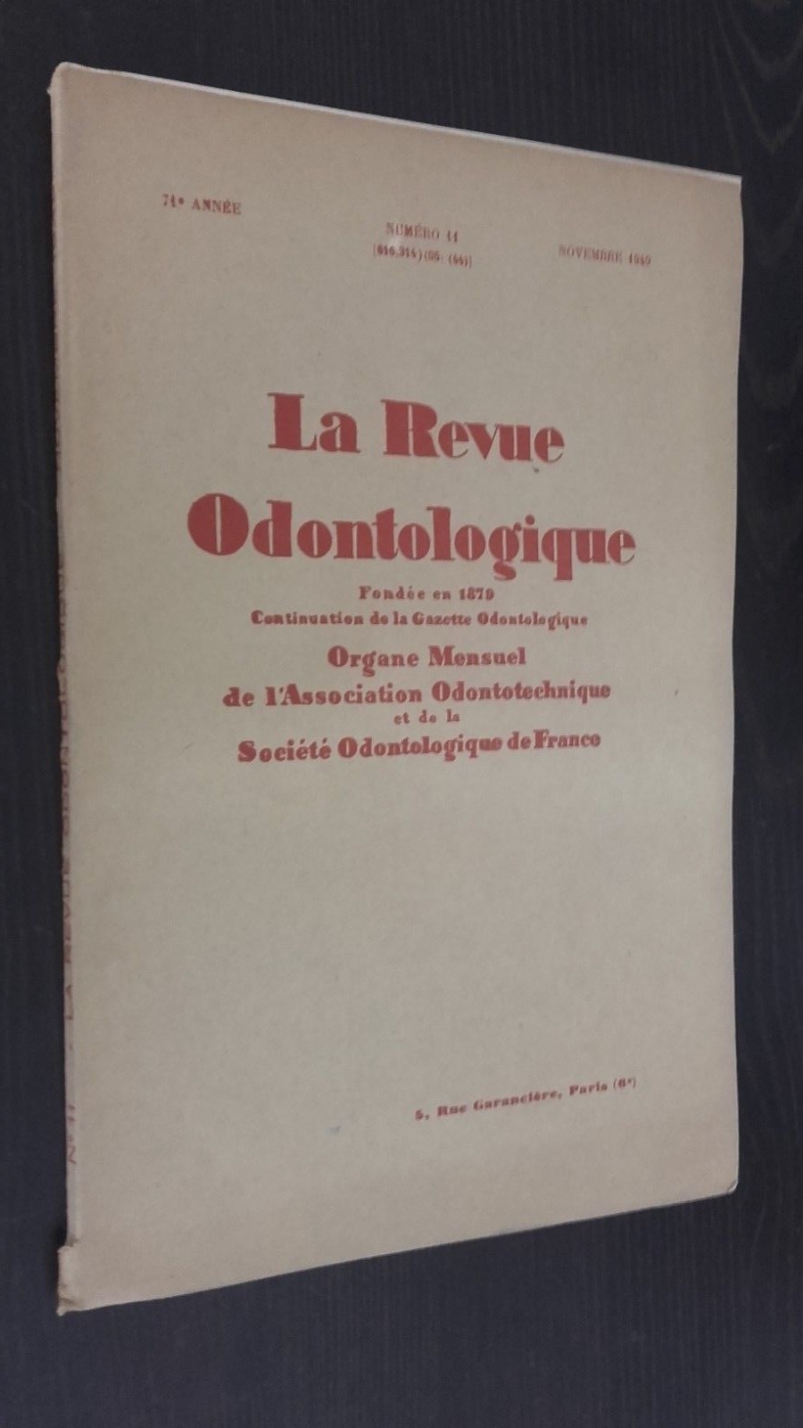 The Dental Review No. 11 Nov 1949 - Established 1879