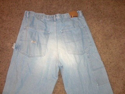Vintage 90s PNB NATION light blue BAGGY Hip Hop Jeans 38x32