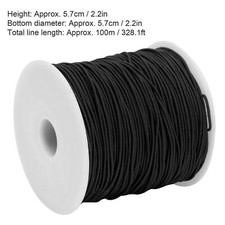 Black Elastic Thread DIY Beading Thread Beading Cord String for Bracelet Jewelry