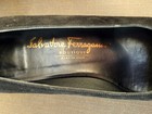 Salvatore Ferragamo Black Suede Pumps Made in Italy w/embroidered details SZ 7N — photo 4