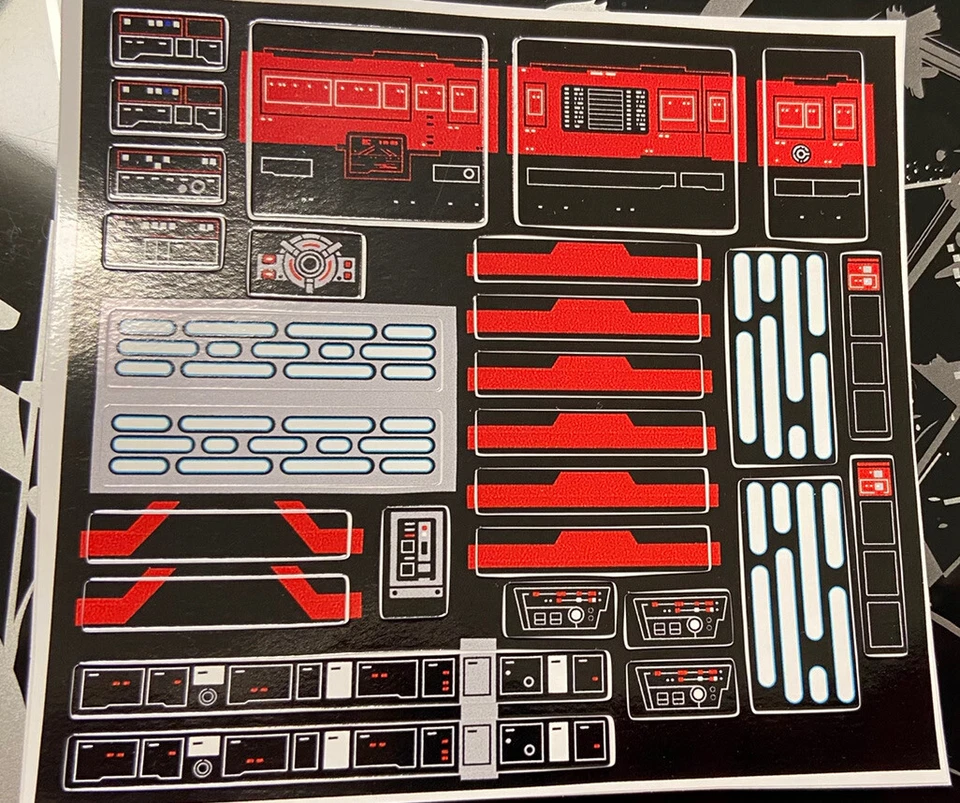 KLEMMBAUSTEINE Lego Star Wars Custom Sticker for 75190 First Order Star Destroyer Ersatz sheet