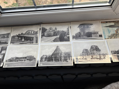 10 Belgische Nationalbahnen Postkarten Echtfotos Bahnhöfe Brücken Stellwerk