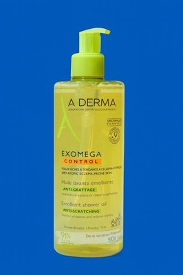 A-Derma Exomega Control Emollient Shower Oil 500ml | Soothing Cleanser .