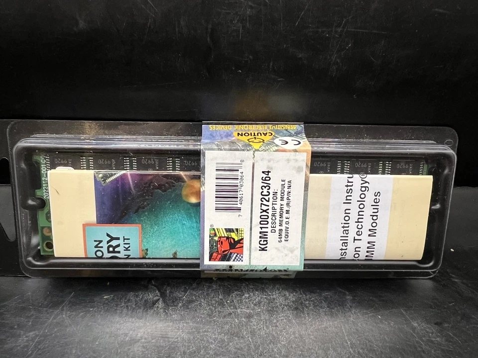 3 New Kingston KGM100X72C3/64 Memory 168 Pin DIMM Module 64MB Computer - Image 3 of 4