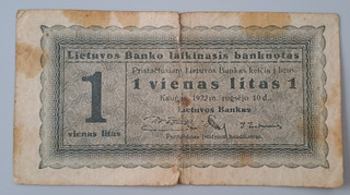 ¡Raro! Lituania 1 litas 1922 ver otras rebajas