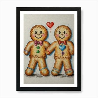 Lebkuchenliebhaber 2 Kunstdruck gerahmt Wandbild Poster Leinwanddruck Bild