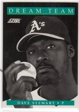 Dave Stewart - 1991 Score #883 - Oakland Athletics Dream Team Baseball Card