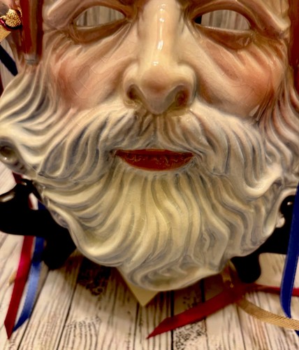Clay Art Mask - Wizard or Santa 1990 San Francisco California NWT - Picture 4 of 17