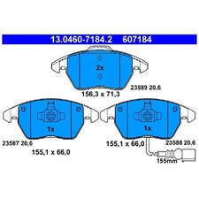 Satz Bremsbeläge Bremsklötze vorne für VW Passat 365 B6 3C2 3C5 B7 362 | 2385