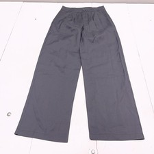 Wide Leg Dress Pants Womens Small Gray Pleated High Rise Trousers Office