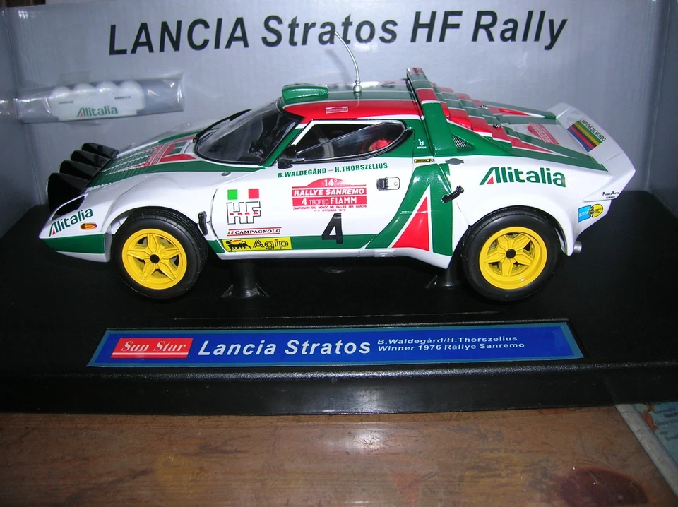 Lancia Stratos winner rally Sanremo '76 Waldegard in scala 1/18 Sunstar Sun Star - Immagine 2 di 4