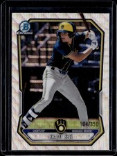 2026 Bowman Brady Ebel Chrome Prospects Wave Refractor #/350 Brewers