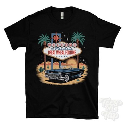 Lustiges T-SHIRT GREAT WHEAL FORTUNE LAS VEGAS ZEICHEN PARODIE Porthleven Cornwall