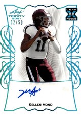 2021 Leaf Trinity #BA-KM1 Kellen Mond Platinum #/50