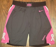 2018 AUTHENTIC INDIANA FEVER BREAST CANCER AWARENESS PINK TEAM ISSUE GAME SHORTS
