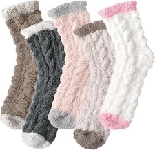 New Fuzzy Socks For Women Slipper Warm Fluffy Soft Winter Cozy Plush Cabin