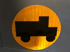 US Army Yellow Reflective TRUCK Crossing Warning Sign