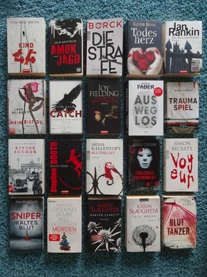 Bücherpaket 20 Thriller Krimis Slaughter Dusse Ranking Rose Fielding Beckett 
