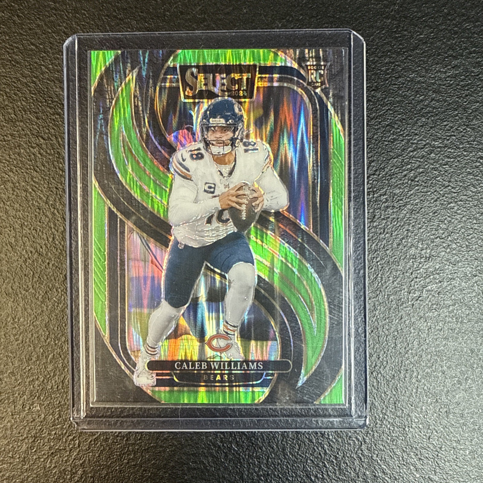 2024 Panini Select Caleb Williams RC #114 Premier Level Neon Green Prizm195/499