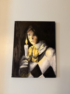 An Original Painting   Girl In The Shadows   16  T X 12  W Signed See Details