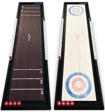 Swooc Games   2-in-1 Premium Shuffleboard and Curling  100 Solid Wood Shuf...