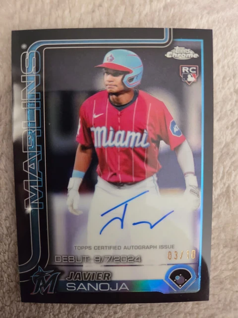 Javier Sanoja Rookie Auto /10 2025 Topps Chrome