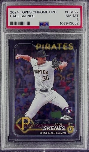 2024 Topps Chrome Update Rookie Debut Paul Skenes #USC27 PSA 8 Rookie RC