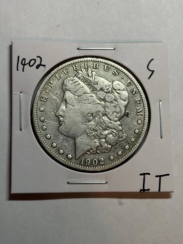 1902-S $1 MORGAN SILVER DOLLAR VF DETAIL BETTER DATE