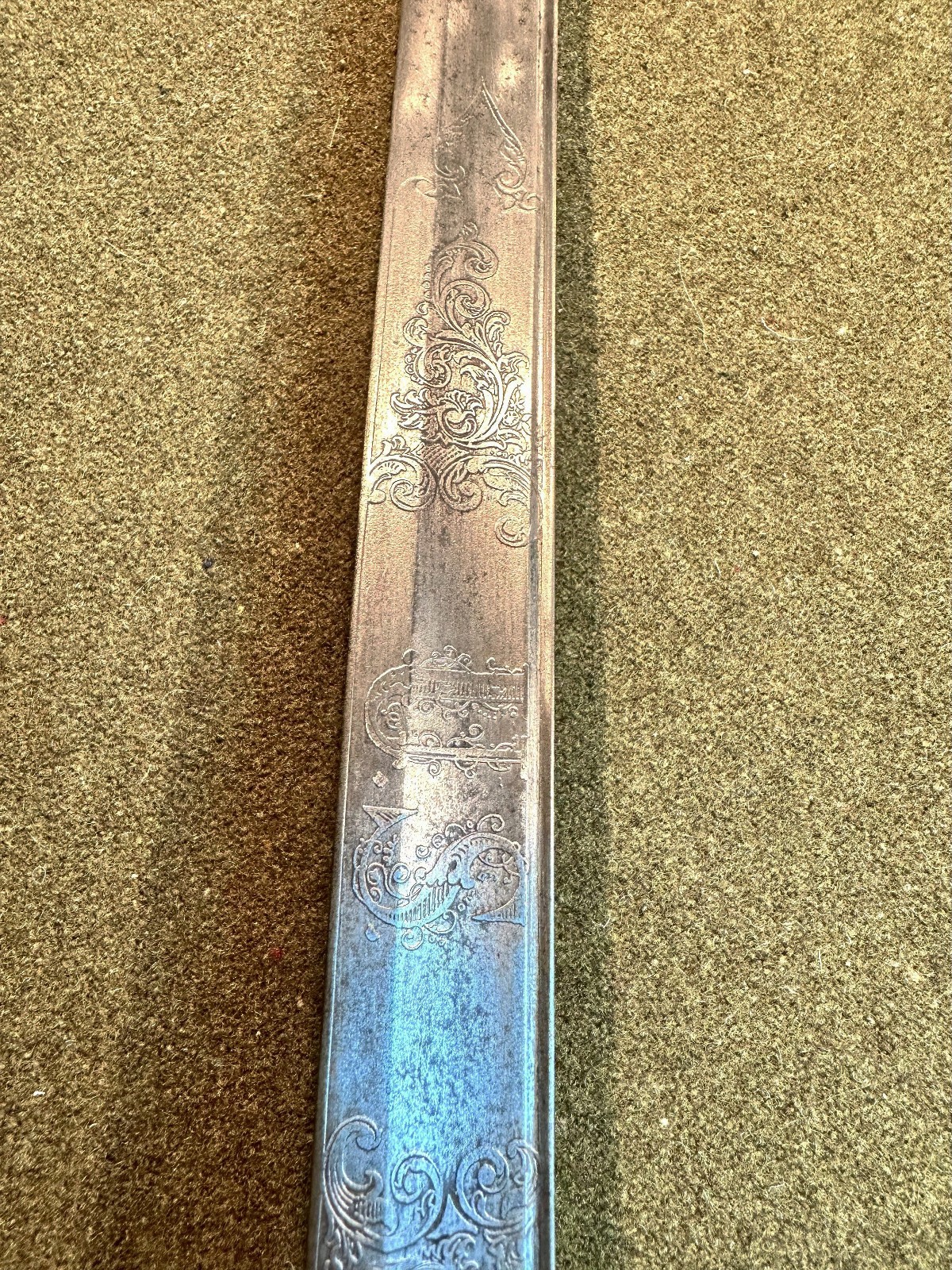 CIVIL WAR ORIGINAL 1850 FOOT OFFICERS CLAUBERG SWORD NICE CONDITION!