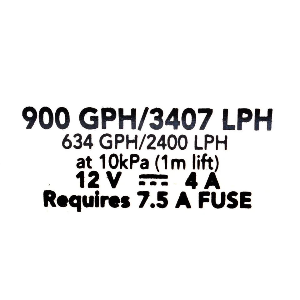Bomba de sentina automática Rule Boat LP900S | 900 GPH 12V 7/8 pulgadas púas Foto 3 de 3