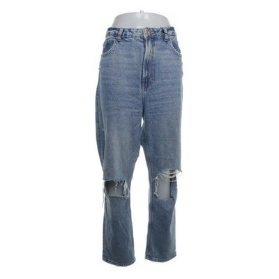 Bershka, Jeans, Größe: 40, Blau, Baumwolle, Einfarbig, Denim, Damen #YMi