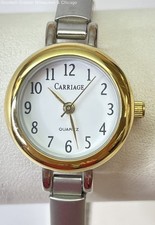 Carriage Two Tone White Dial Stainless Steel Women's Watch 21.9g